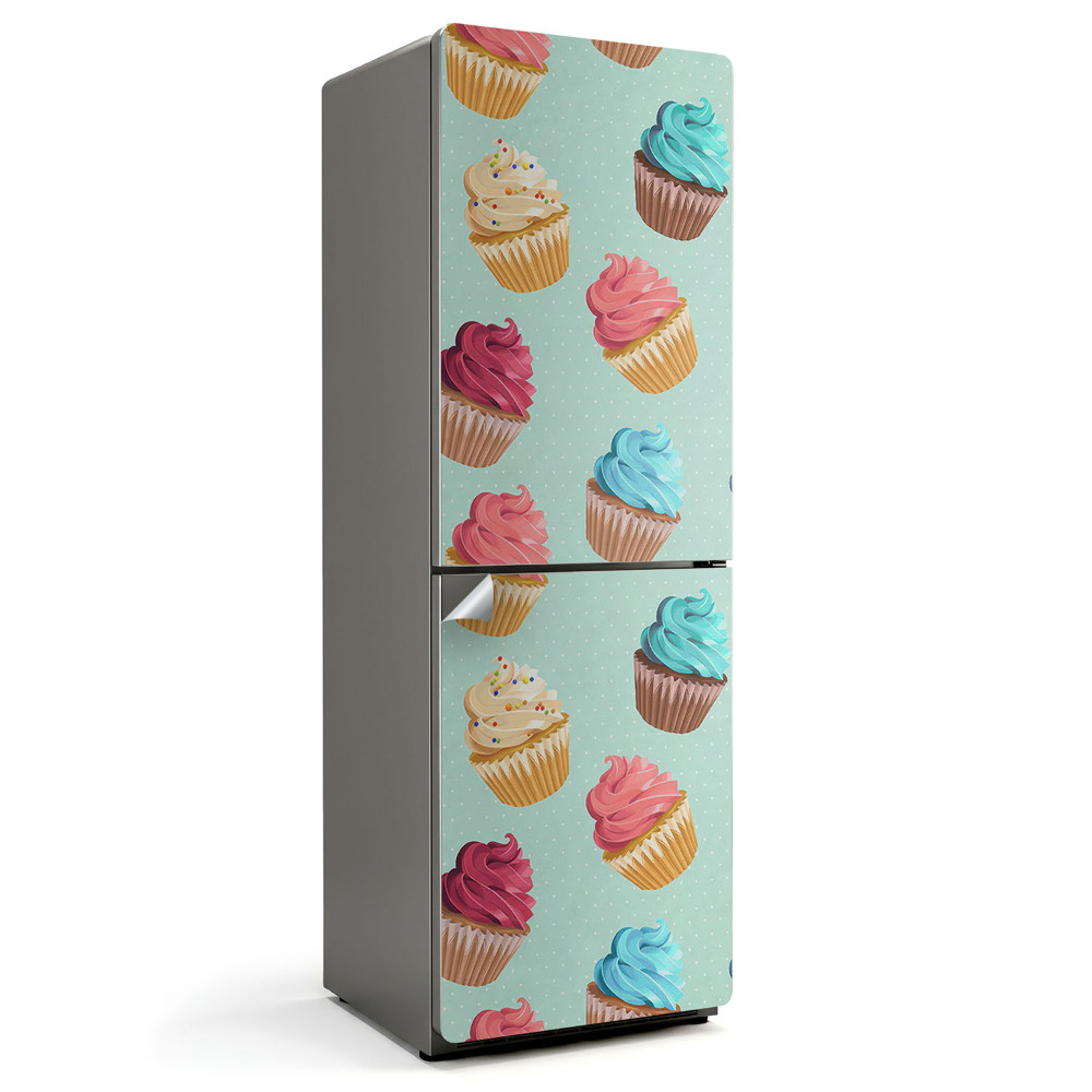 Naklejka na lodówkę Wzór z babeczkami