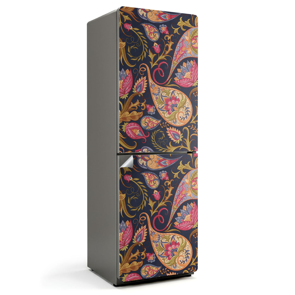 Samoprzylepna naklejka na lodówkę Wzór roślinny z ornamentami