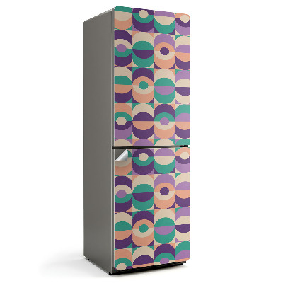 Naklejka tapeta na lodówkę Geometryczne wzory owalne