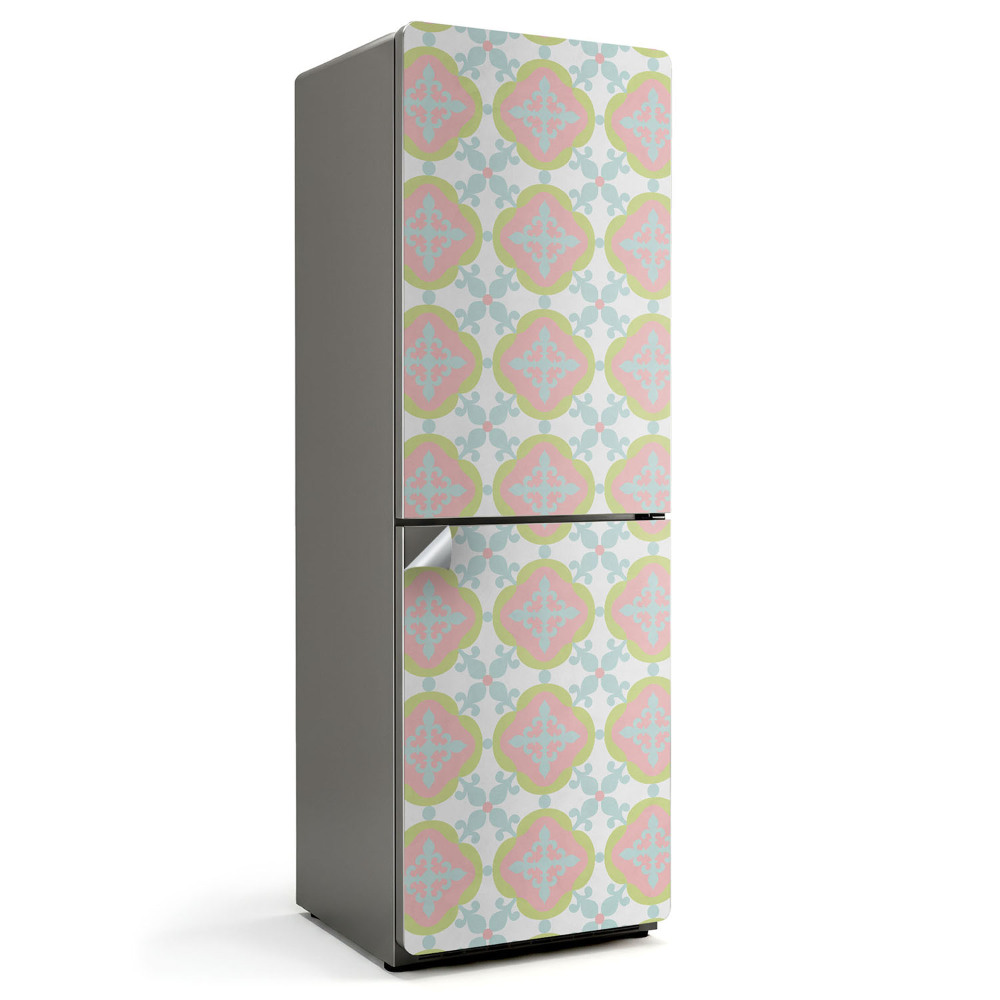 Okleina na lodówkę Wzór z kwiatowymi motywami