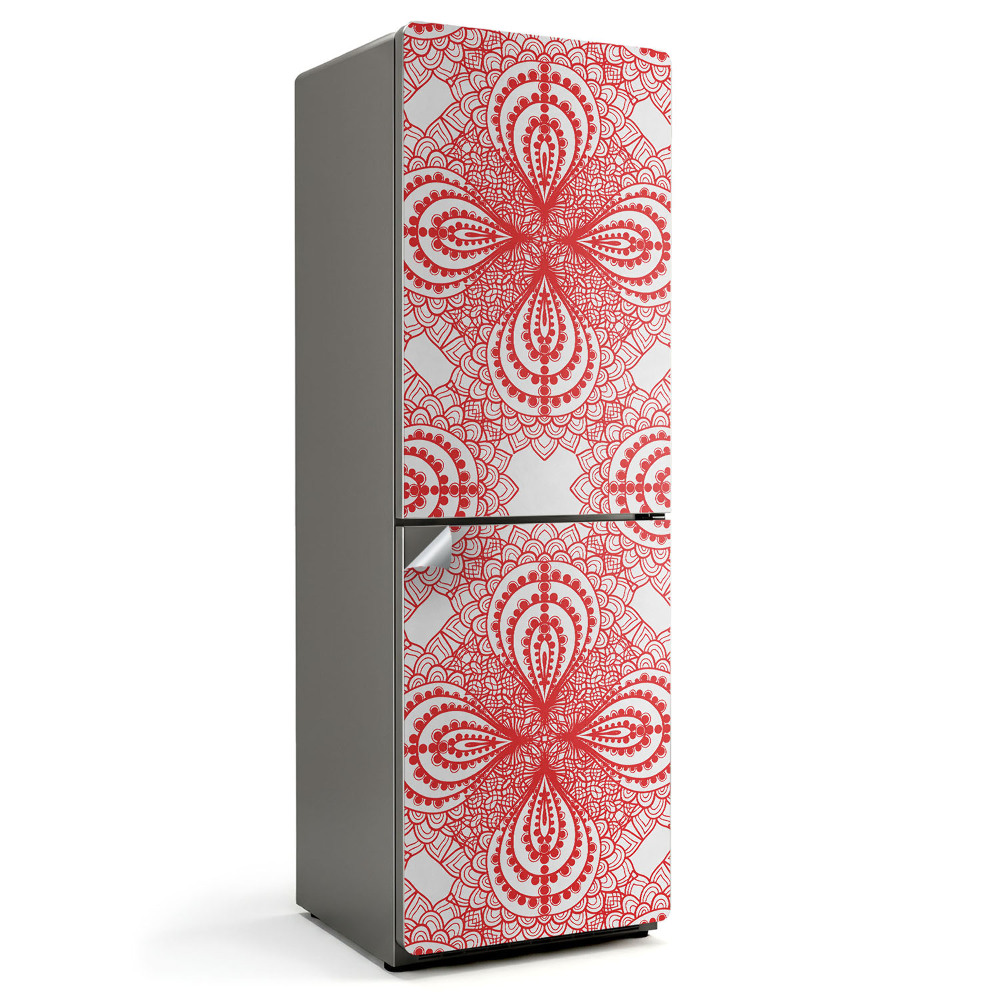 Naklejka tapeta na lodówkę Wzór z symetrycznymi motywami