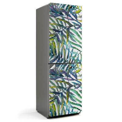 Okleina na lodówkę Liście w intensywnych wzorach