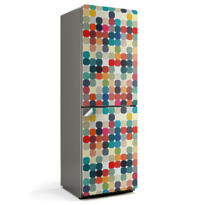 Naklejka tapeta na lodówkę Kolorowe owalne wzory