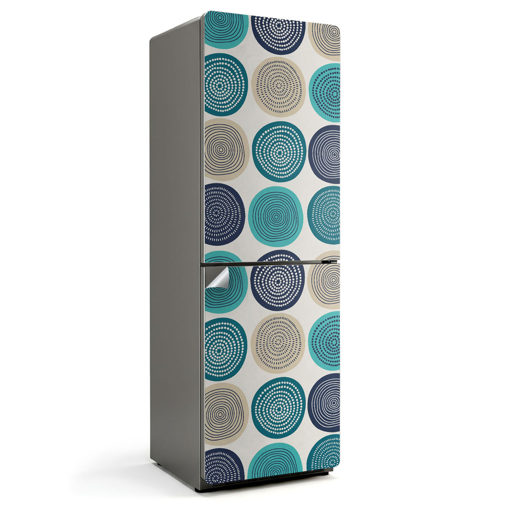 Okleina na lodówkę Wzory okręgów i spirali