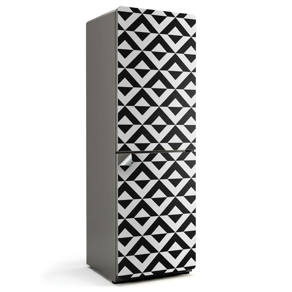 Samoprzylepna naklejka na lodówkę Wzór rombów w szeregach