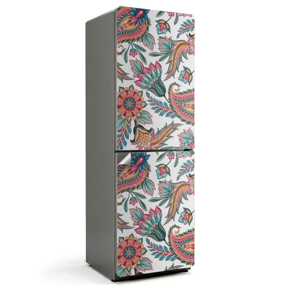 Naklejka tapeta na lodówkę Wzór roślinny z paisley