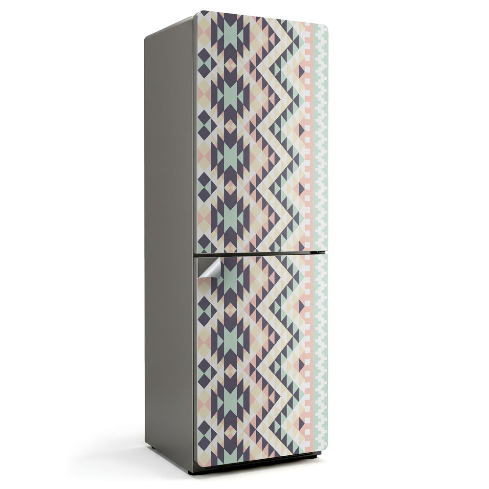 Naklejka na lodówkę Wzór geometryczny z trójkątami