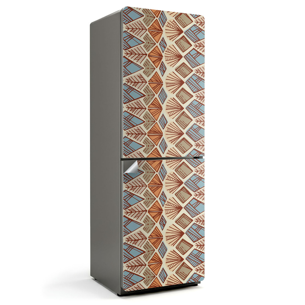 Samoprzylepna naklejka na lodówkę Geometria w stylu etnicznym