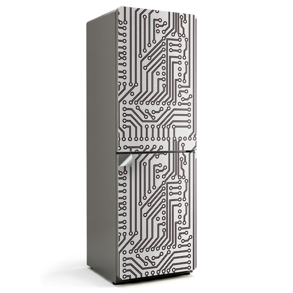 Naklejka na lodówkę Wzór obwodów elektronicznych