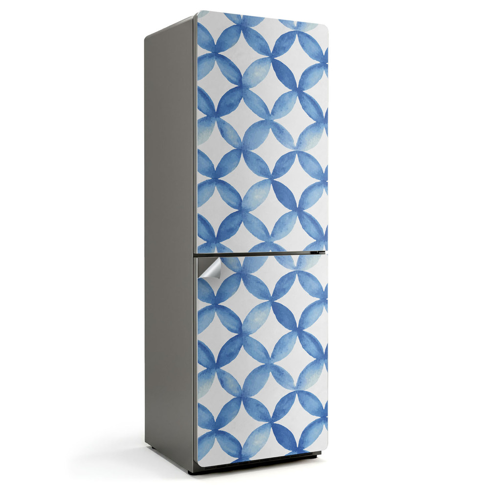 Naklejka tapeta na lodówkę Wzór w kształcie kwiatów