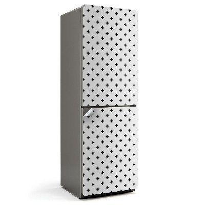 Samoprzylepna naklejka na lodówkę Geometryczny wzór z krzyżykami