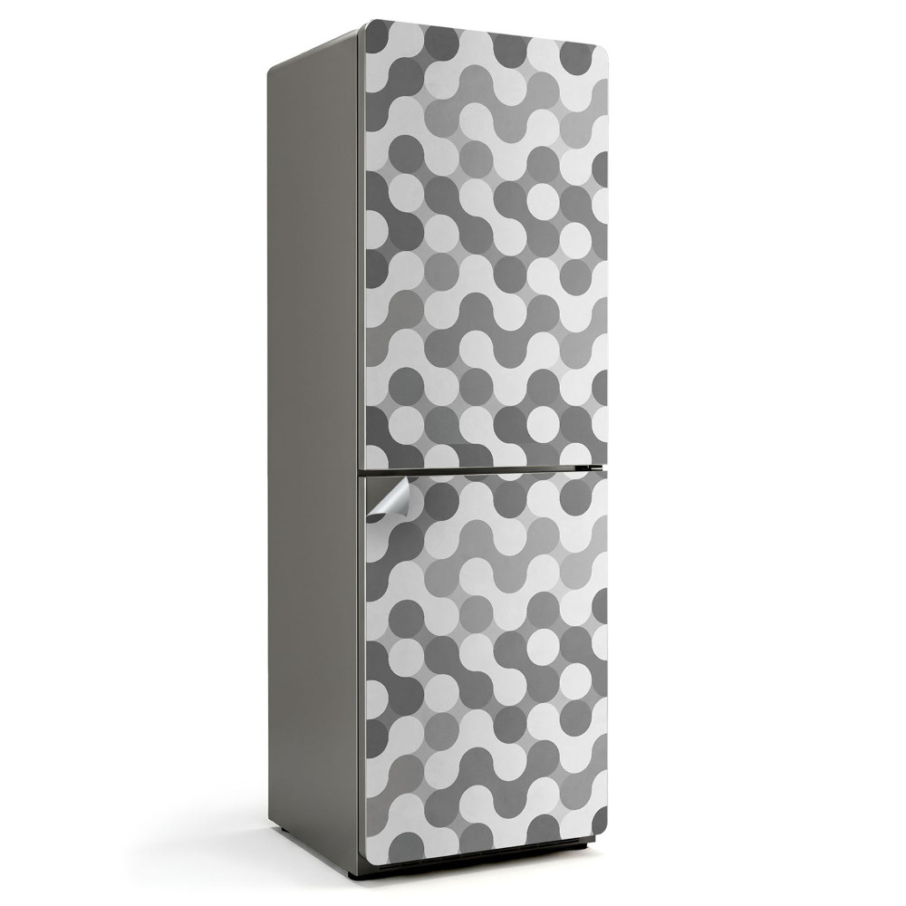 Okleina na lodówkę Geometryczne falujące okręgi