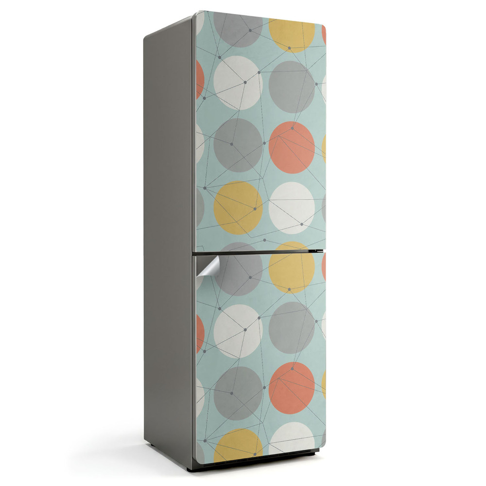 Naklejka tapeta na lodówkę Abstrakcyjny wzór kółek