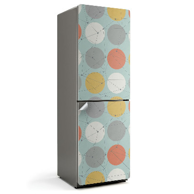 Naklejka tapeta na lodówkę Abstrakcyjny wzór kółek