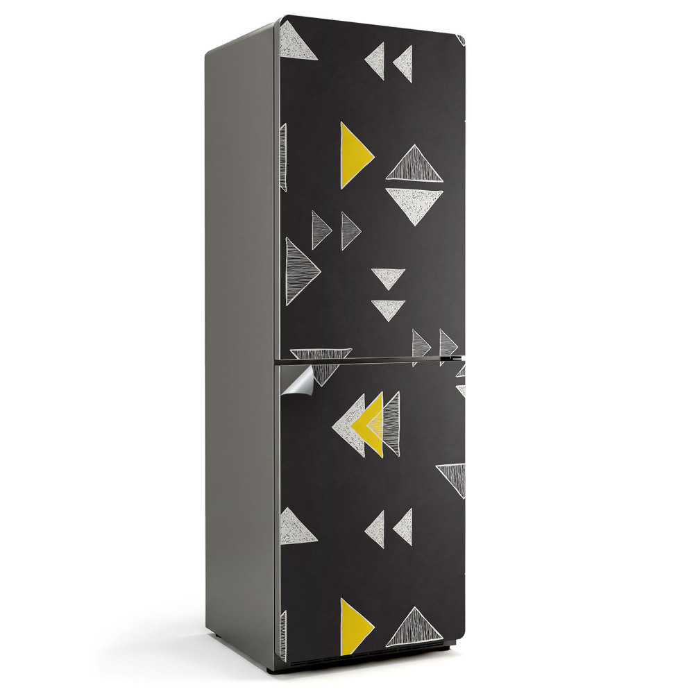 Naklejka na lodówkę Abstrakcyjne trójkąty i romby