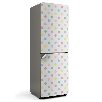 Naklejka tapeta na lodówkę Pastelowe kolorowe kropki