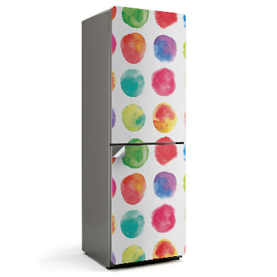 Okleina na lodówkę Kolorowe okręgi w rzędach