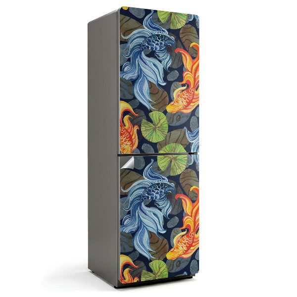 Samoprzylepna naklejka na lodówkę Wzór z wodnymi motywami