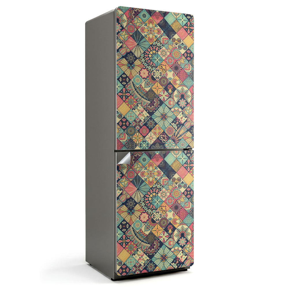 Naklejka na lodówkę Kafelki w geometryczne motywy