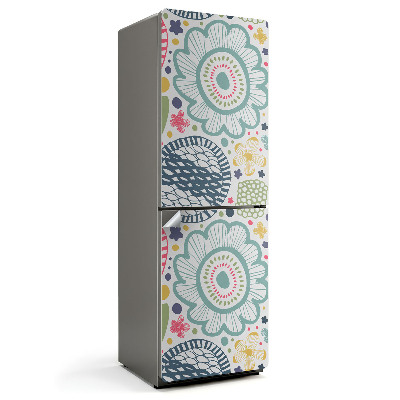 Naklejka na lodówkę Wzory kwiatowe i geometryczne