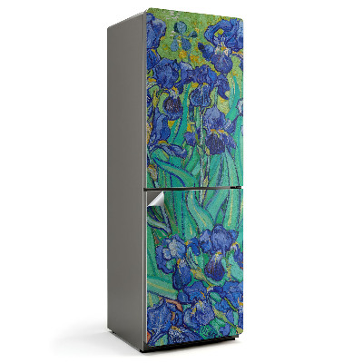 Samoprzylepna naklejka na lodówkę Kwiatowy wzór irysów