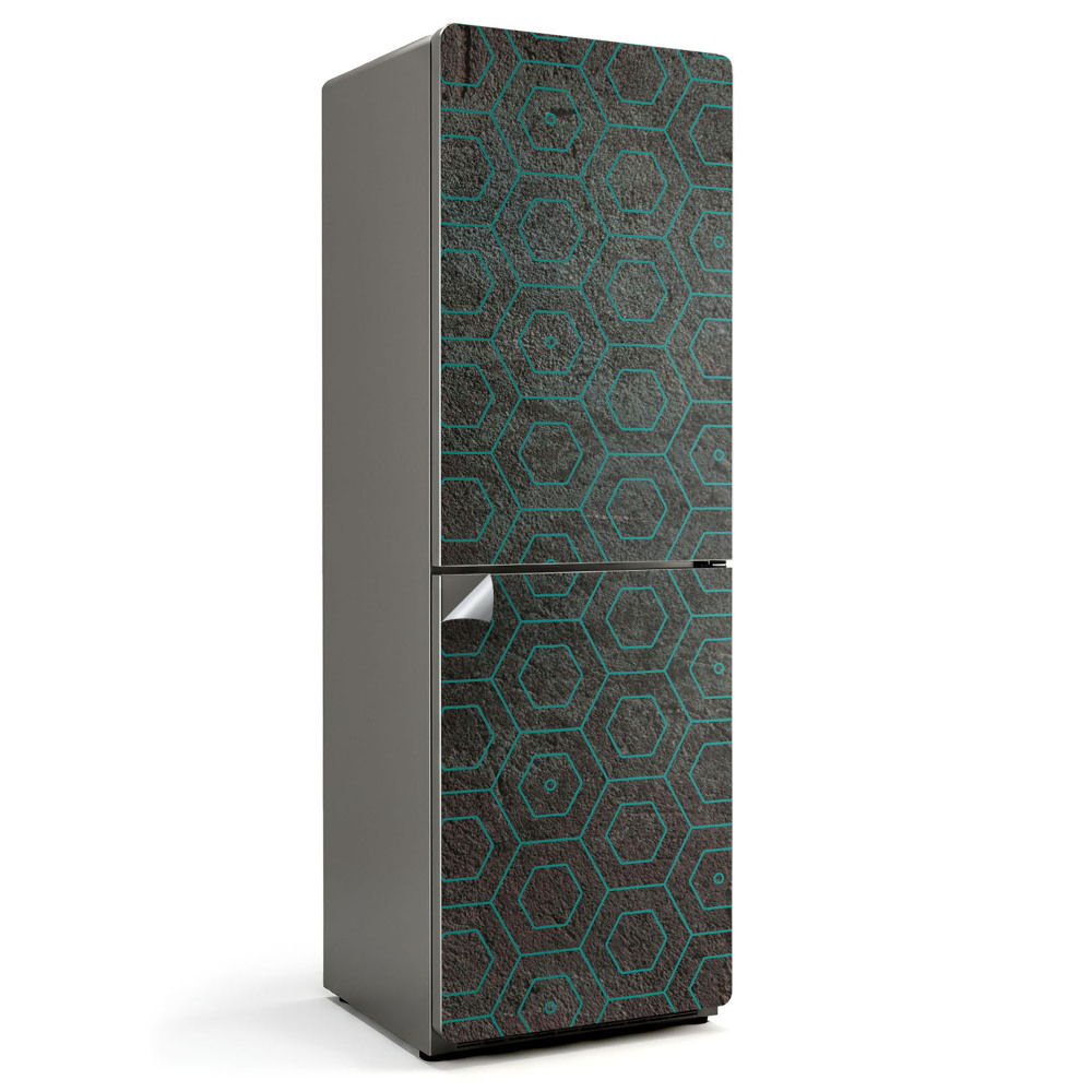 Samoprzylepna naklejka na lodówkę Delikatny wzór heksagonalny