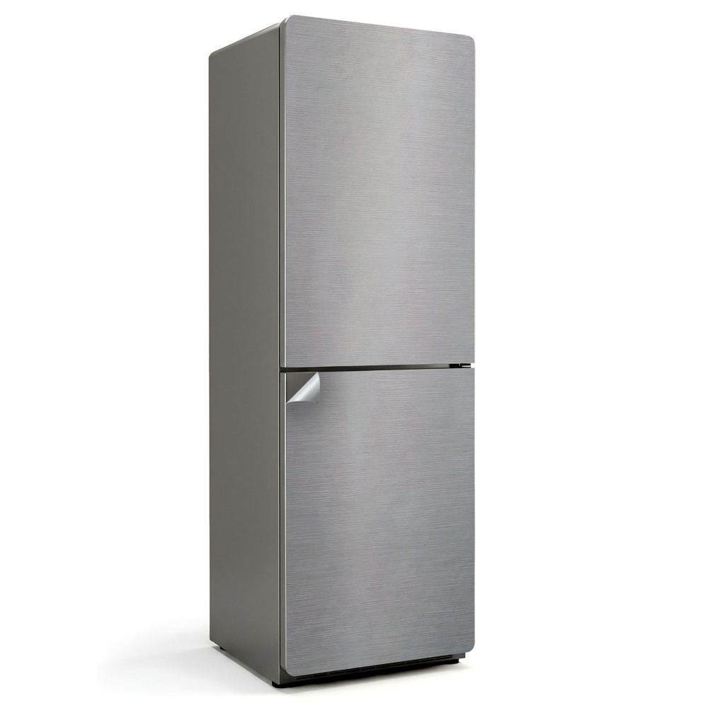 Samoprzylepna naklejka na lodówkę Tekstura metaliczna z liniami