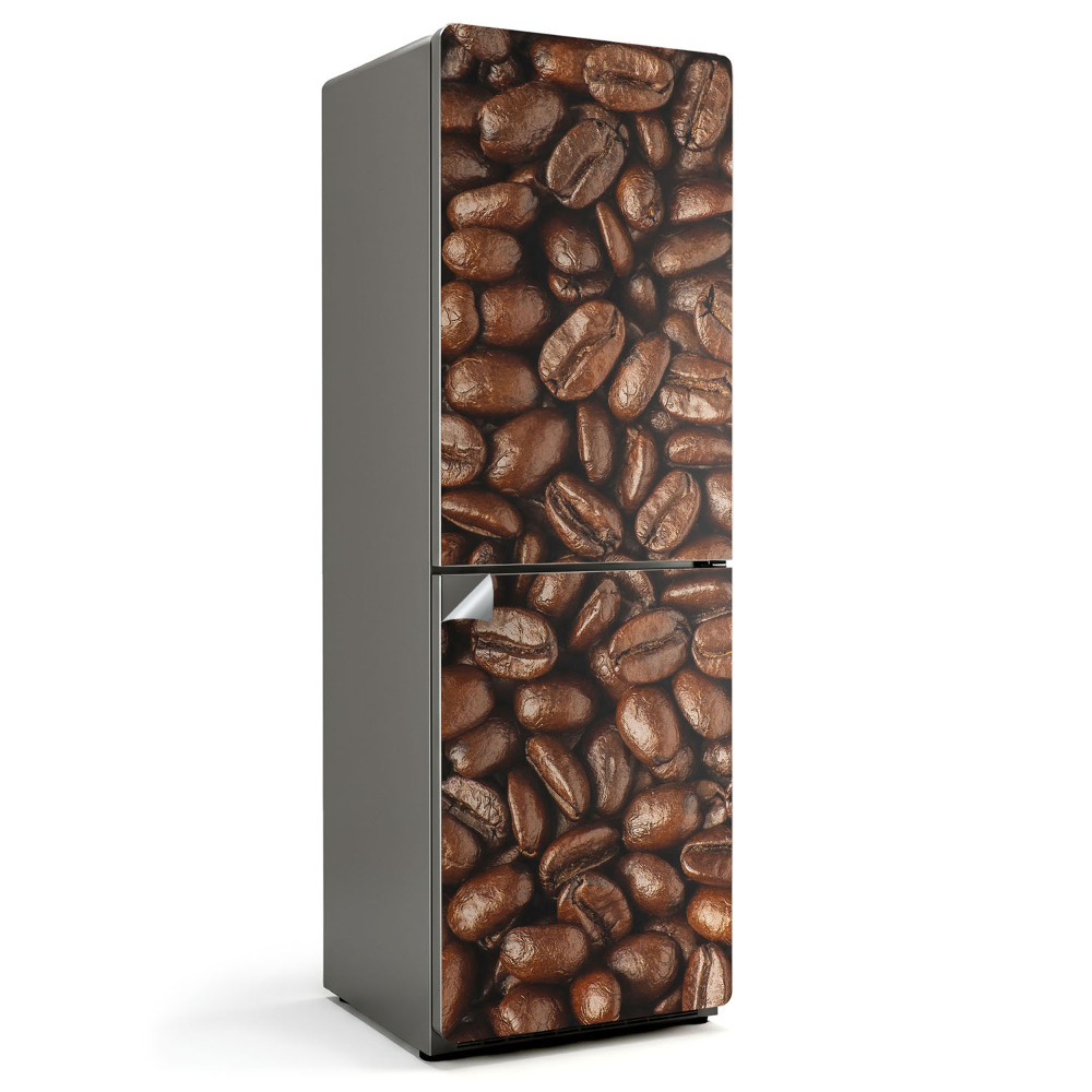 Samoprzylepna naklejka na lodówkę Ziarna kawy w zbliżeniu