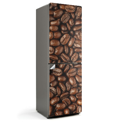 Samoprzylepna naklejka na lodówkę Ziarna kawy w zbliżeniu