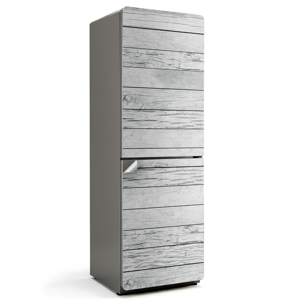 Naklejka na lodówkę Jasne deski drewniane