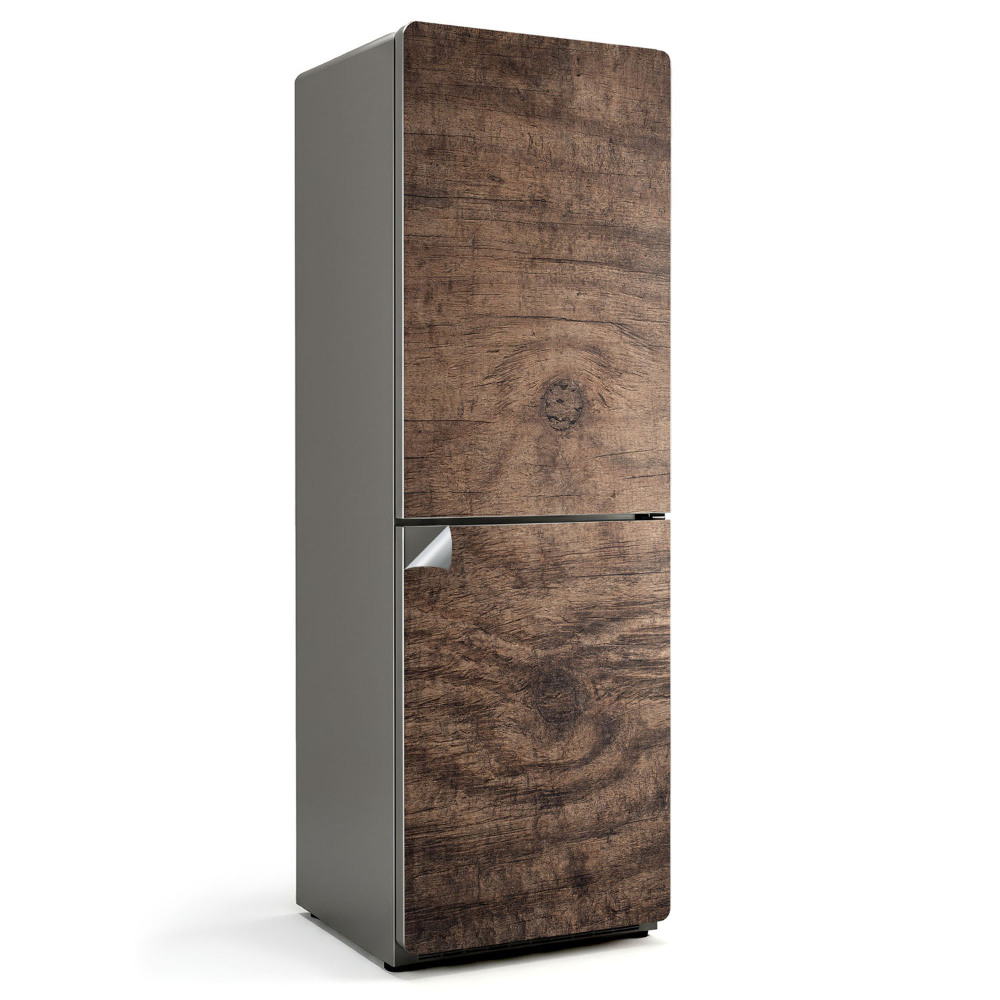 Samoprzylepna naklejka na lodówkę Tekstura drewna z słojami