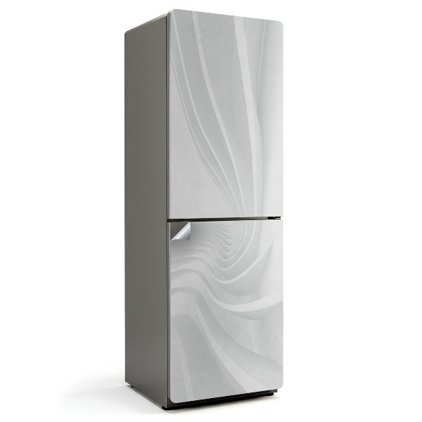 Samoprzylepna naklejka na lodówkę Futurystyczne fale materiału