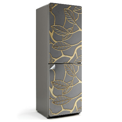 Naklejka na lodówkę Delikatny wzór liści i gałęzi