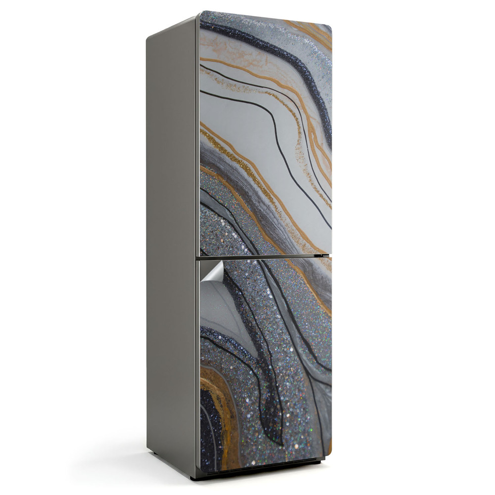 Samoprzylepna naklejka na lodówkę Abstrakcyjne fale i linie