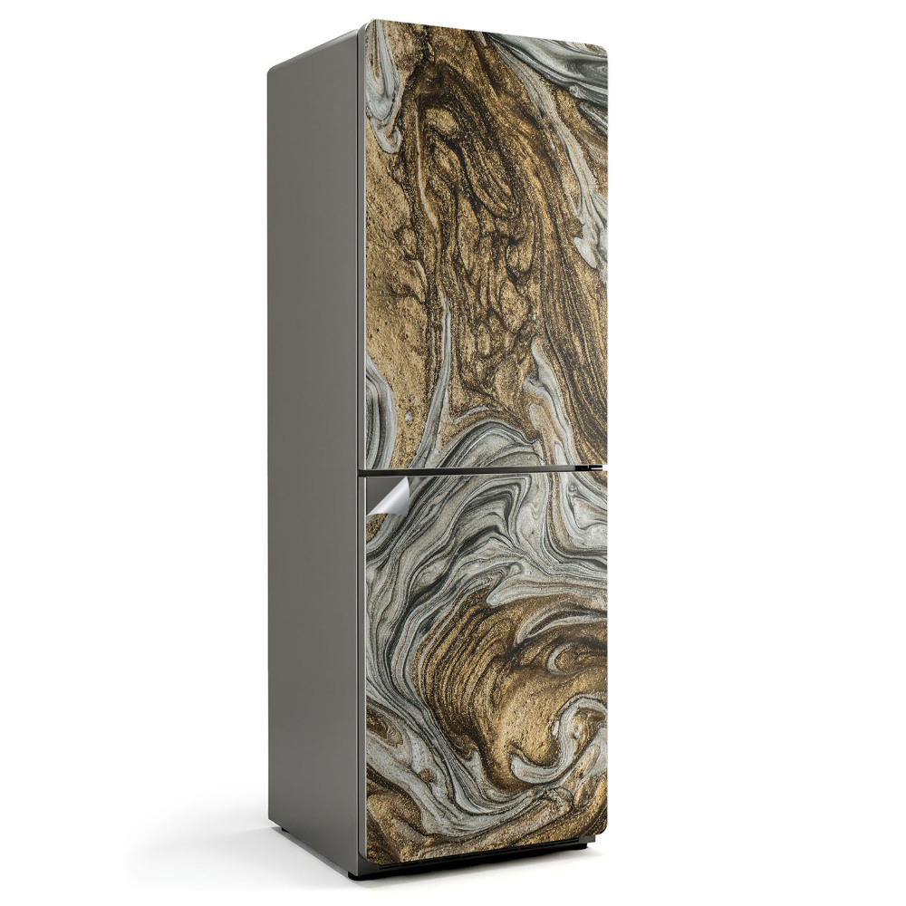 Naklejka tapeta na lodówkę Abstrakcyjne płynne fale