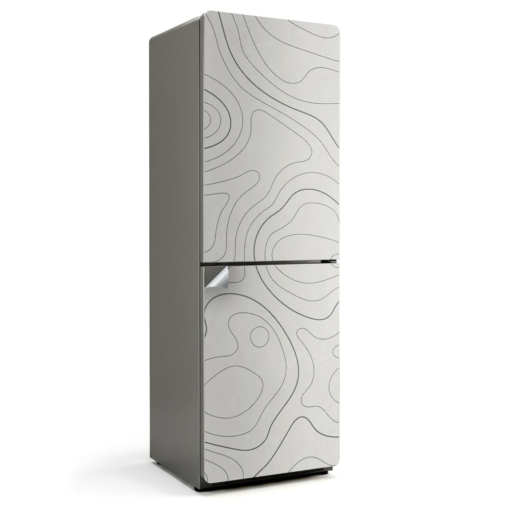 Naklejka tapeta na lodówkę Abstrakcyjne linie faliste