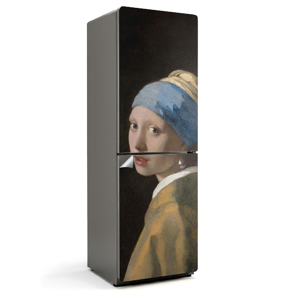 Naklejka na lodówkę Portret dziewczyny z perłą