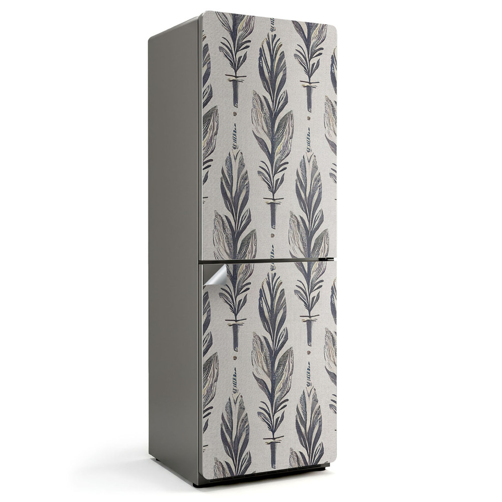 Naklejka na lodówkę Ilustracja piór w pionie