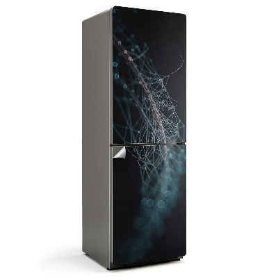 Samoprzylepna naklejka na lodówkę Abstrakcyjne linie i bąbelki