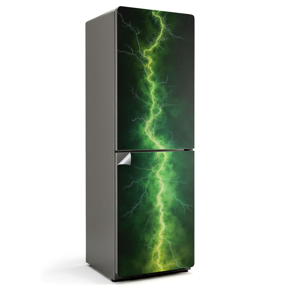 Naklejka tapeta na lodówkę Pionowa błyskawica w chmurach