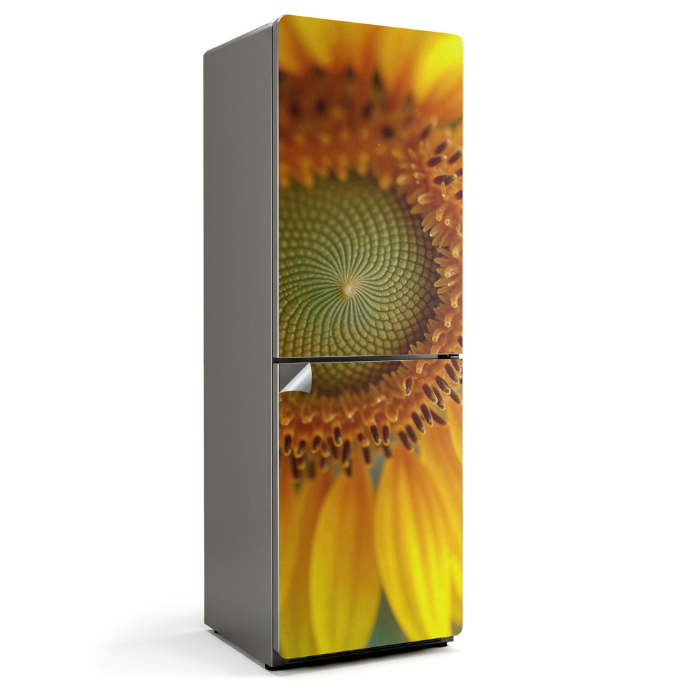 Samoprzylepna naklejka na lodówkę Wzór słonecznika w detalu