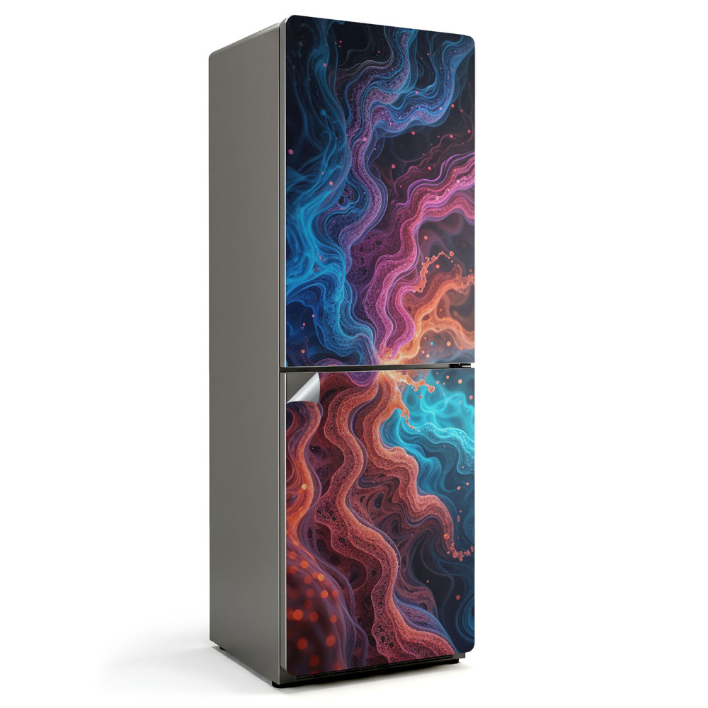 Naklejka tapeta na lodówkę Dynamiczne fale energii