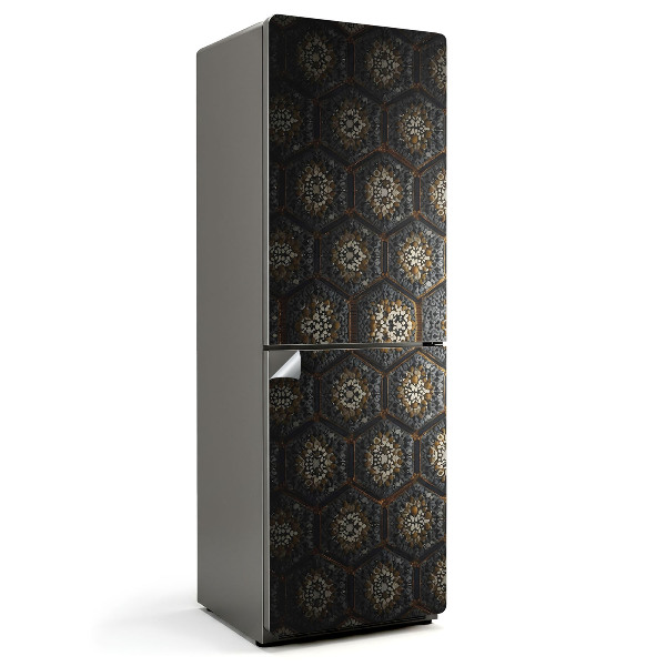 Naklejka na lodówkę Wzór heksagonalny z detalami