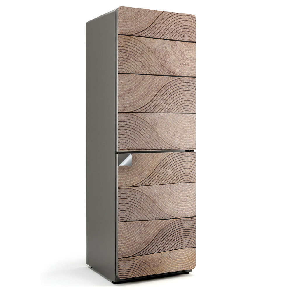 Naklejka na lodówkę Wzór falistego drewna