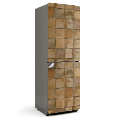 Naklejka tapeta na lodówkę Kafelki w odcieniach ziemi