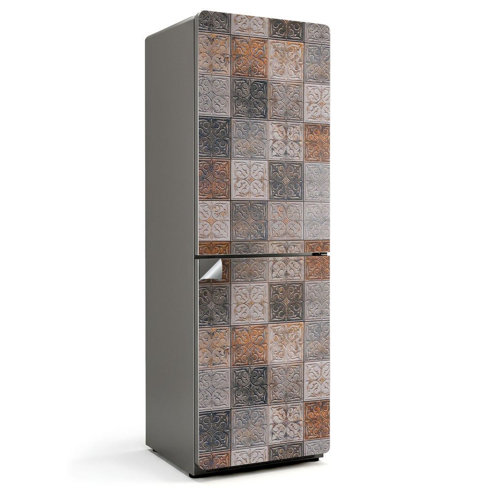 Naklejka tapeta na lodówkę Wzór dekoracyjnych płytek