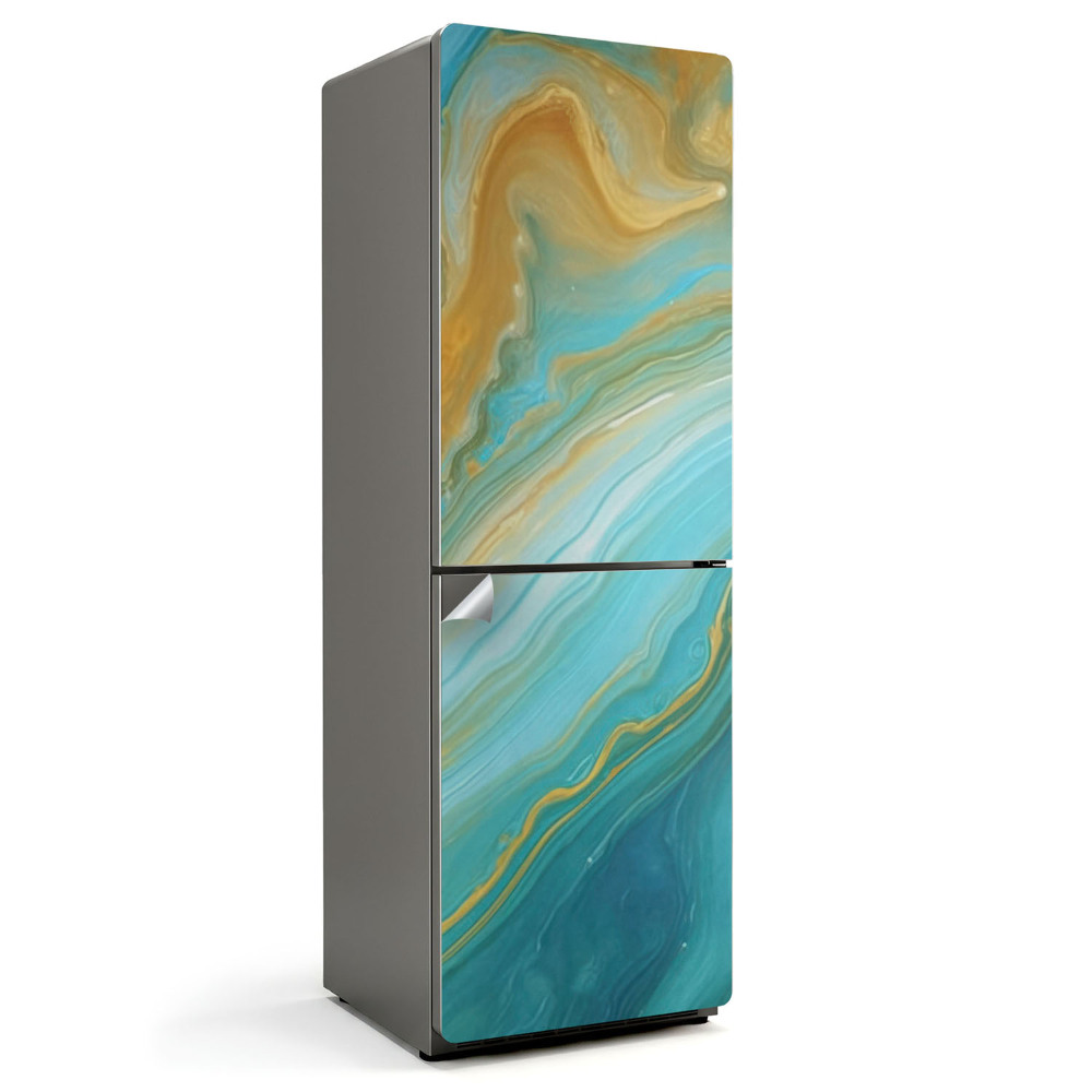 Naklejka na lodówkę Abstrakcyjne fale kolorów