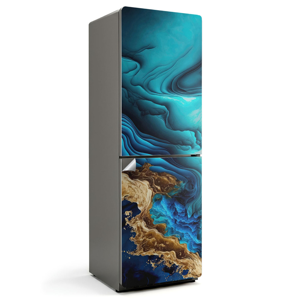 Naklejka na lodówkę Abstrakcyjne fale i struktury