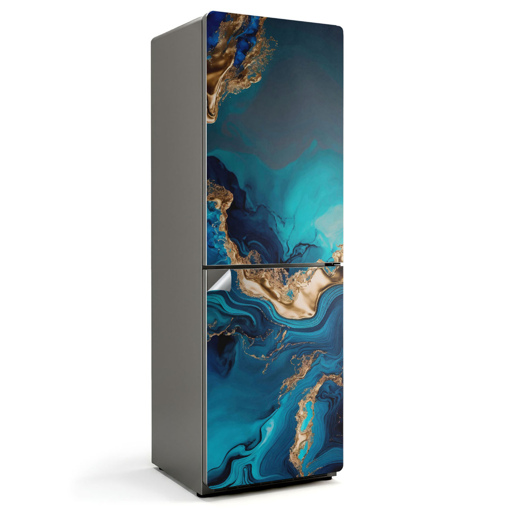 Samoprzylepna naklejka na lodówkę Abstrakcyjne fale i plamy