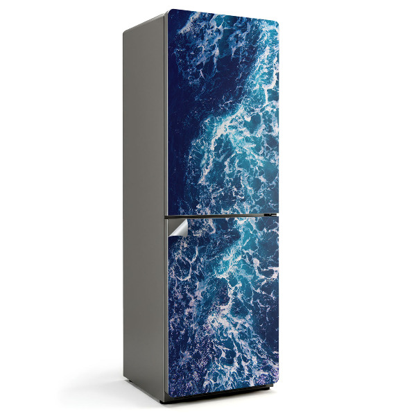 Samoprzylepna naklejka na lodówkę Dynamiczne fale wody